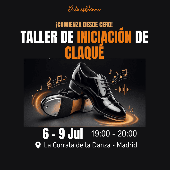 Clase de claqué para iniciantes en La Corrala de la Danza, Madrid.
